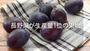 長野県が生産量1位を誇る果物の種類やおすすめの楽しみ方